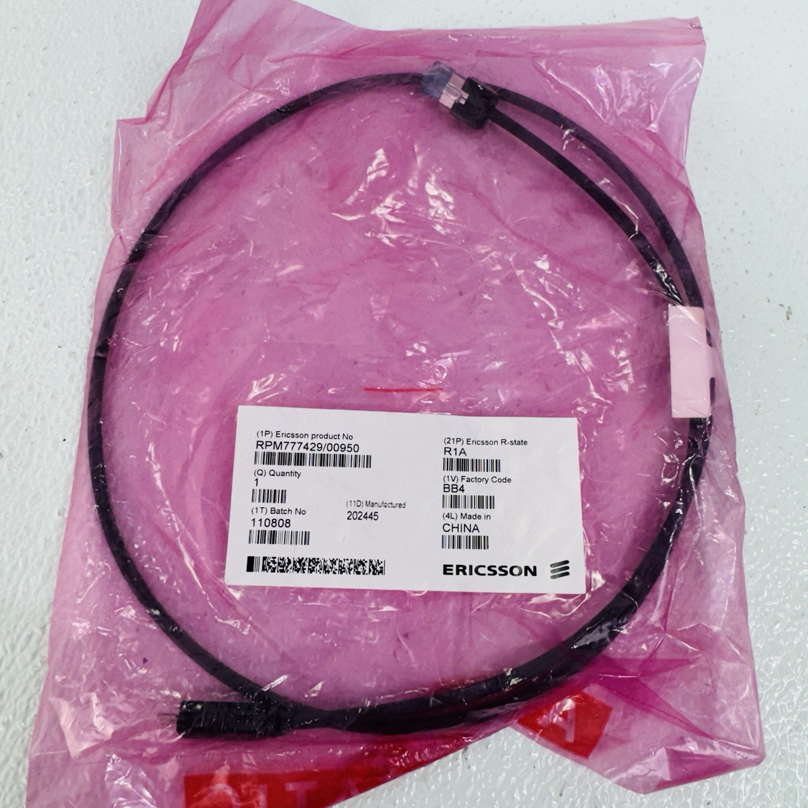 Ericsson RPM 777 429/00950 Signal Power Cable w/Connector RPM777429/00950