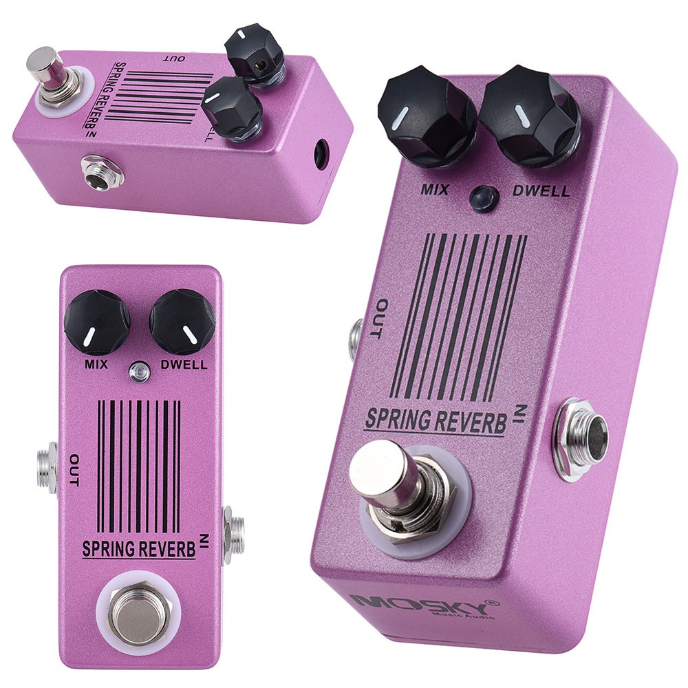 MOSKY Guitar Effect Pedal Bottomless Depth Spring Reverb Sound MIX DWELL Button