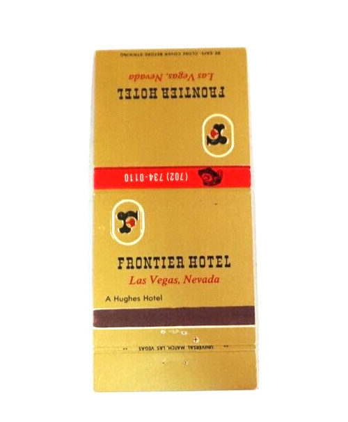 Matchbook NV Frontier Hotel A Hughes Hotel Las Vegas The Friendly Hotel Embossed