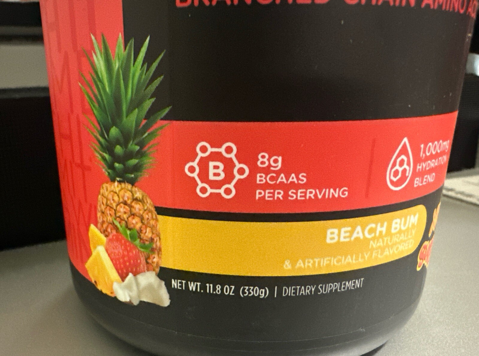 BCAA amino acids powder Transform HQ Flavored Beach Bum