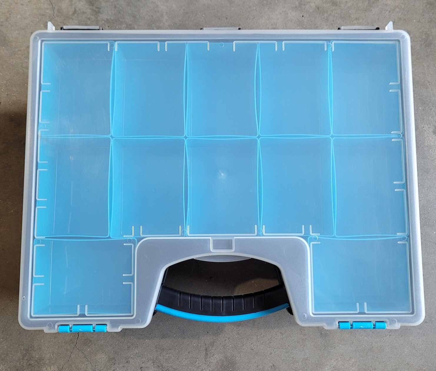 Plastic Large Parts Storage Double layer Case w/ 14 Removable Storage Bins (24C)
