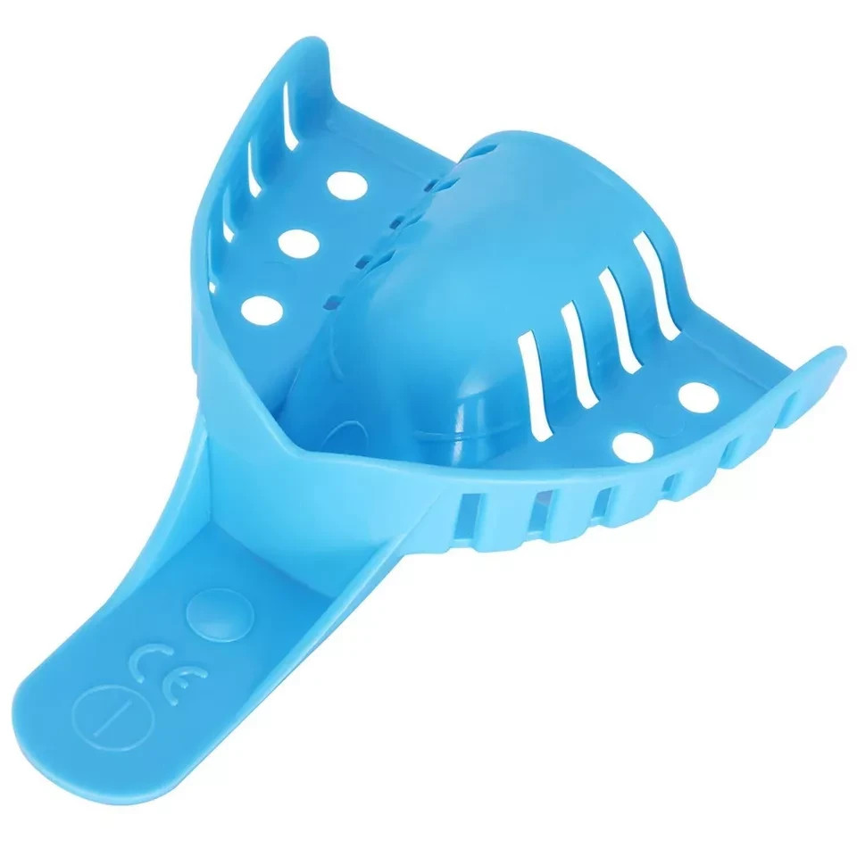 10 Pc/Set Dental Disposable Plastic Impression Trays Blue Plastic Denture
