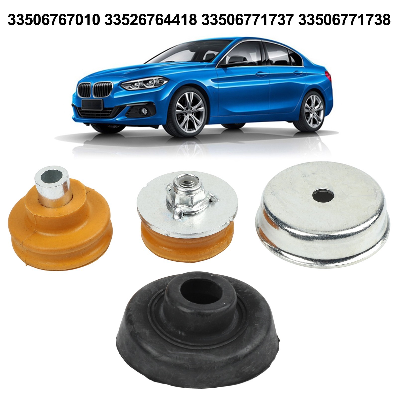 For E81 E82 E87 E90 E91 Rear Axle Top Strut Mount Kit Direct Replacement