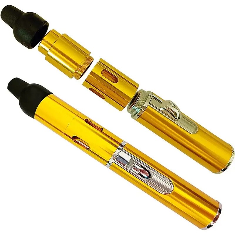 2pcs All-in-1 Pipe Windproof Click Butane Refillable Torch Lighter Click-N-Hit