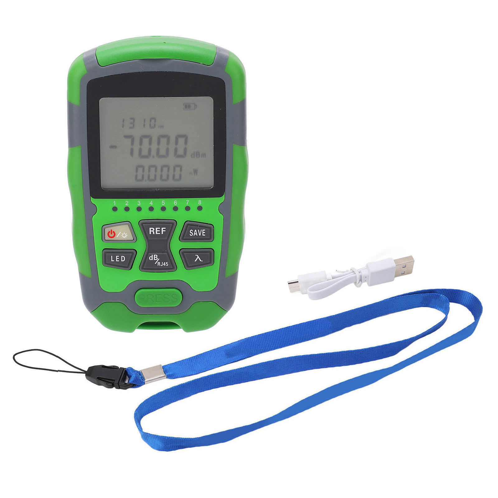 Optical Fiber Power Meter ‑70~+10dbm Digital Display Optic Cable Tester Tool New