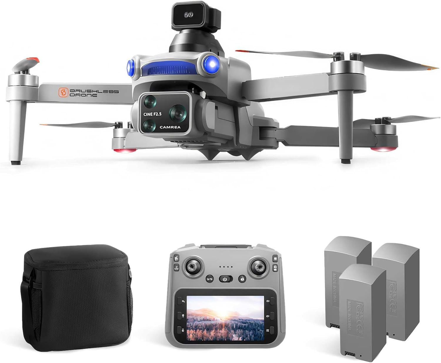 S119 4K Drone with Camera for Adults, GPS Auto Return, Obstacle Avoidance, Brush