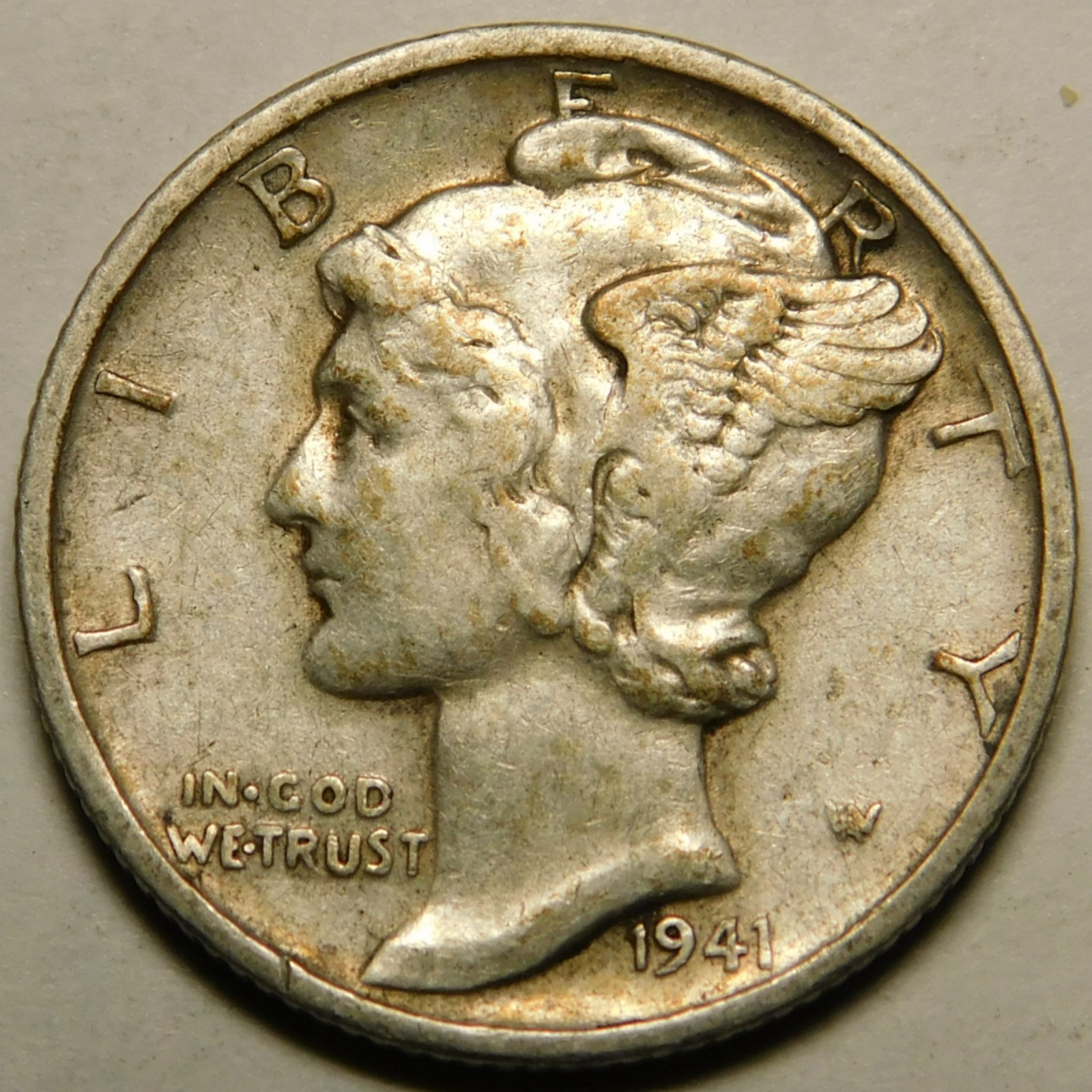 1941 S/S Mercury Dime CherryPickers' Error FS-501 "Actual Coin in All Pictures"