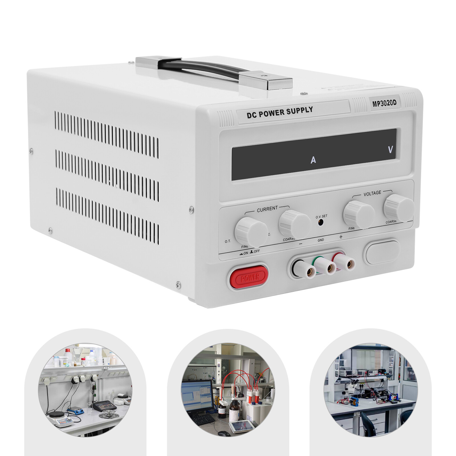 MP3020D 30V 20A DC Power Supply Variable Adjustable High Precision Digital Cord