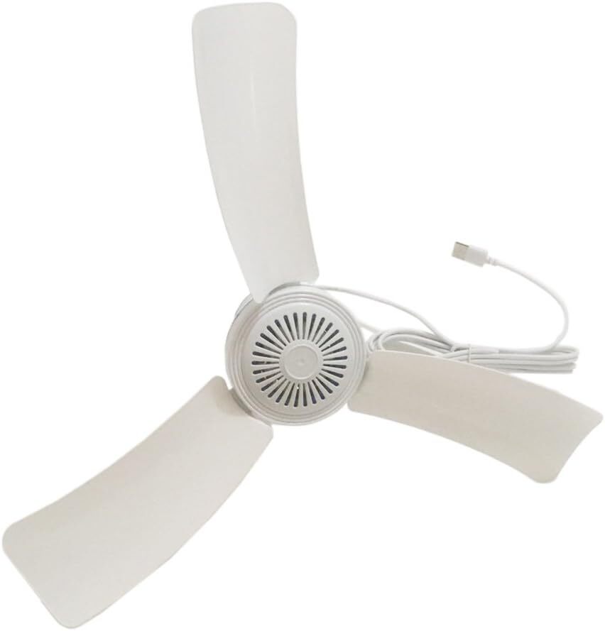 16.5 Inch Mini Usb Ceiling Fan Portable Quiet Hanging Fan For Camping Outdoor...