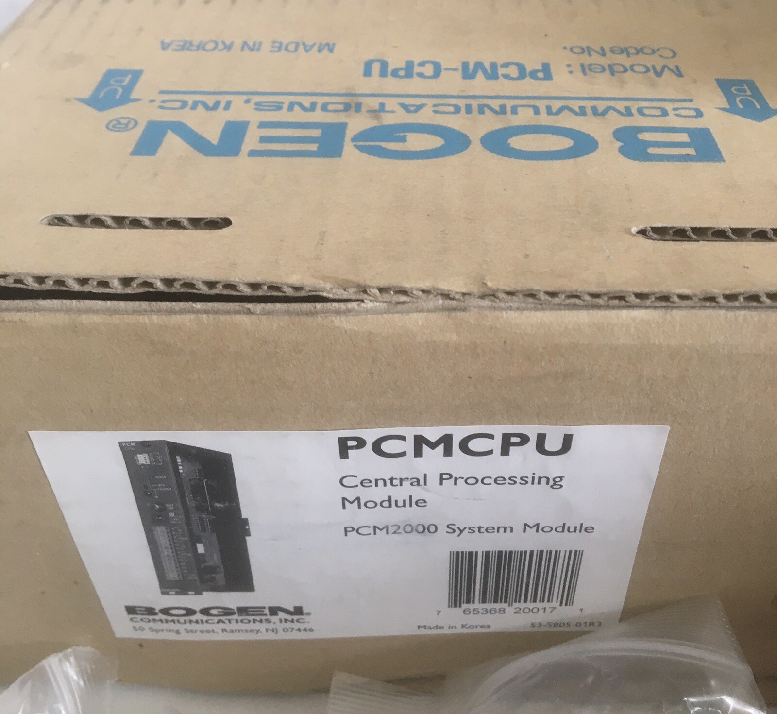 Bogen PCMCPU Central Processing Module PCM2000 Zone Paging System
