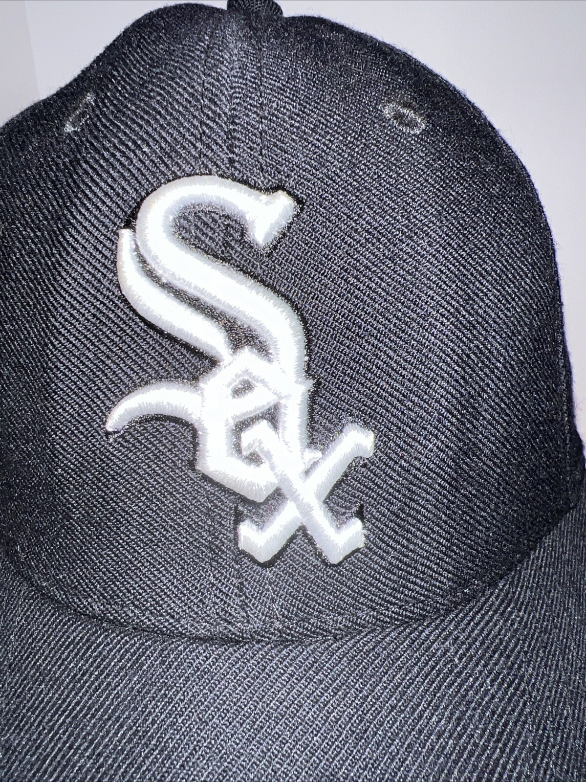 Chicago White Sox Wool Black Hat Cap MLB Gen Merchandise Hook Loop Team Nike