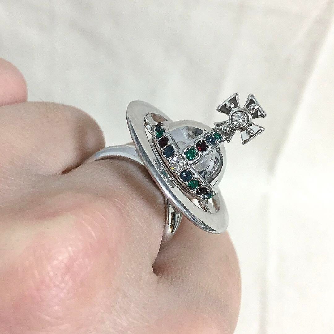 Vivienne Westwood poisoned Ring Orb Silver Size 8 Mens Accessory with drawstring