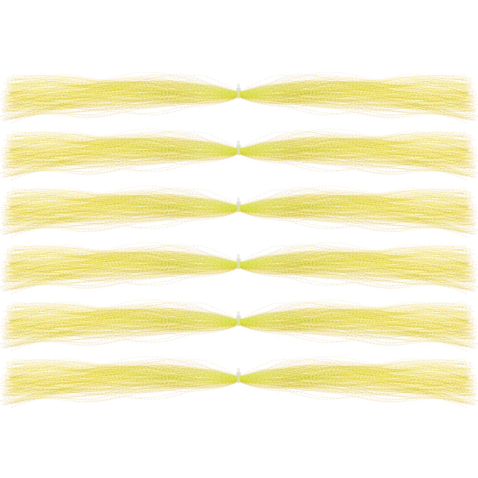 6Pcs Crystal Flash Line Fly Fishing Tying Material, Fluorescent Yellow