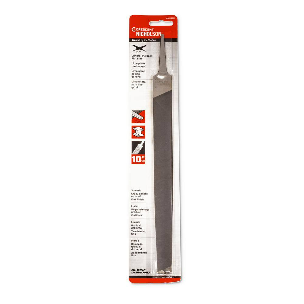 Nicholson 10 In. Double Cut Smooth Flat File