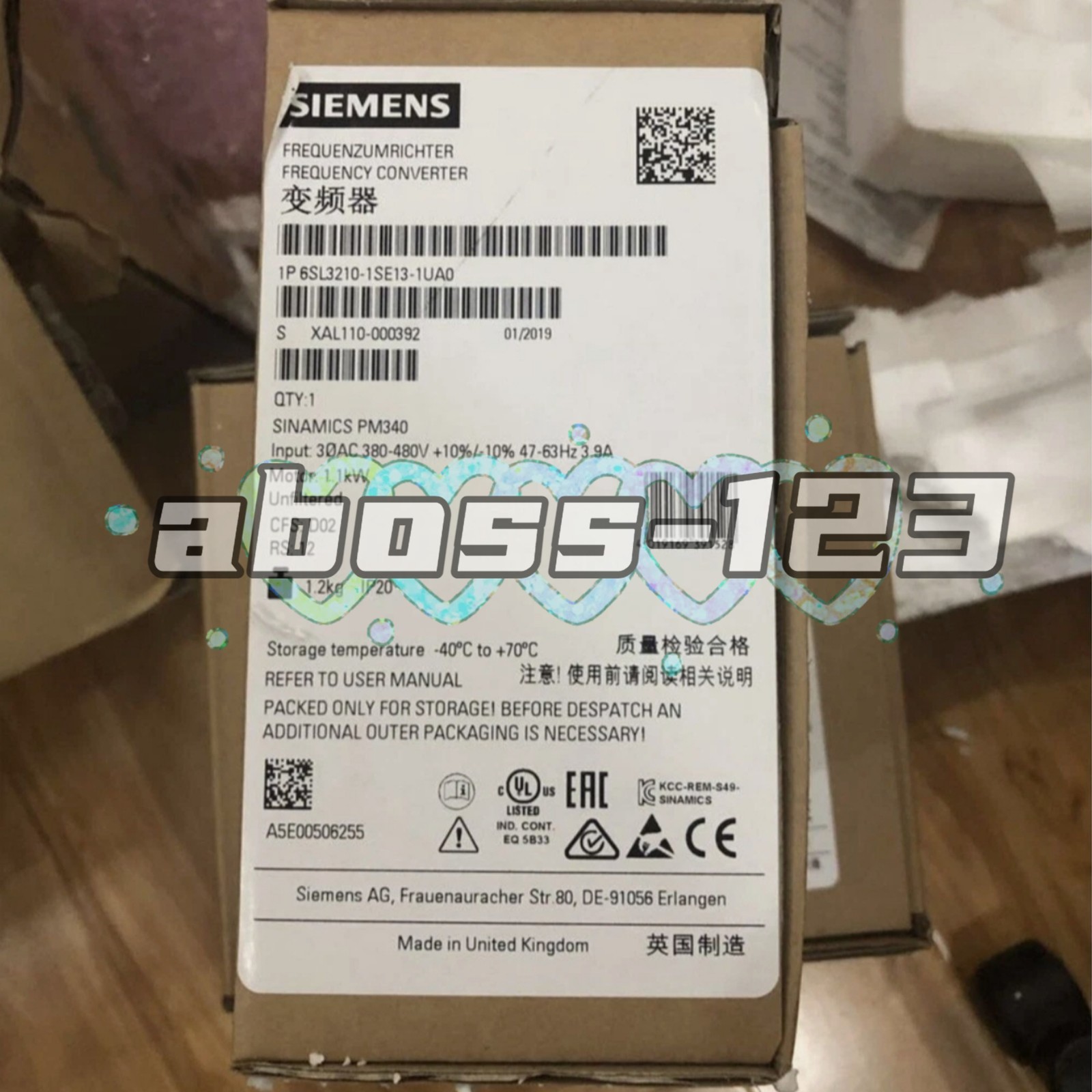 SIEMENS 6SL3210-1SE13-1UA0 Frequency converter#1pcs New In Box