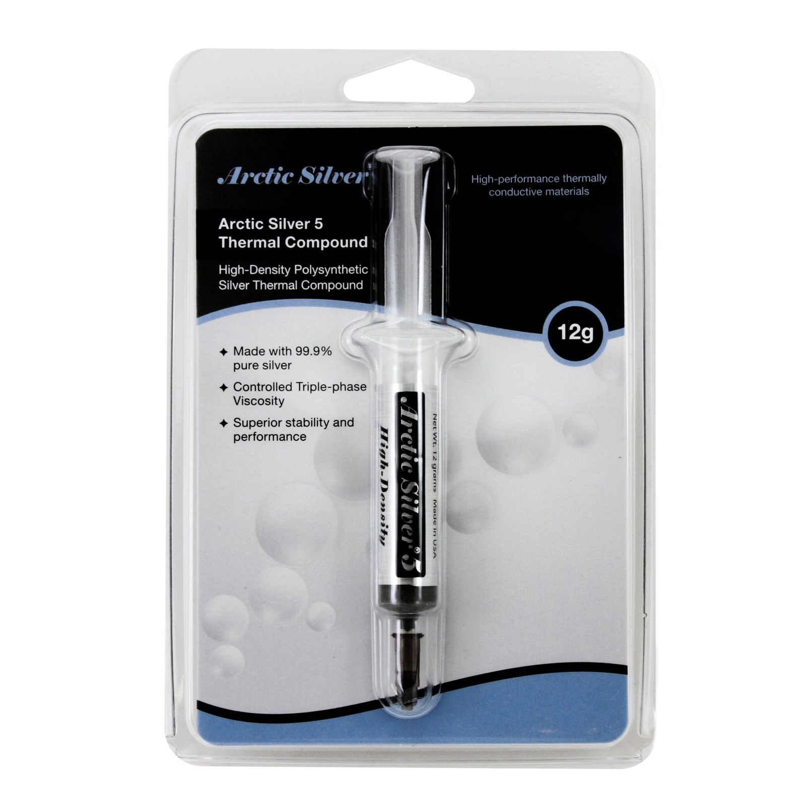 Arctic Silver 5 High Density Polysynthetic Silver Thermal Compound -12g (AS5-...