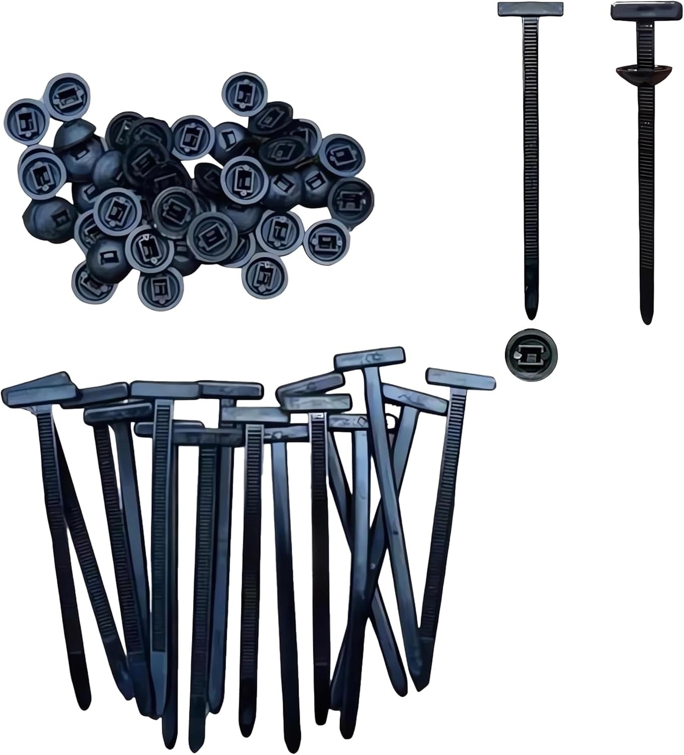 Compact Nylon Cable Tie Set - 20 Pcs Self-Locking Zip Ties for Daily Maintenance