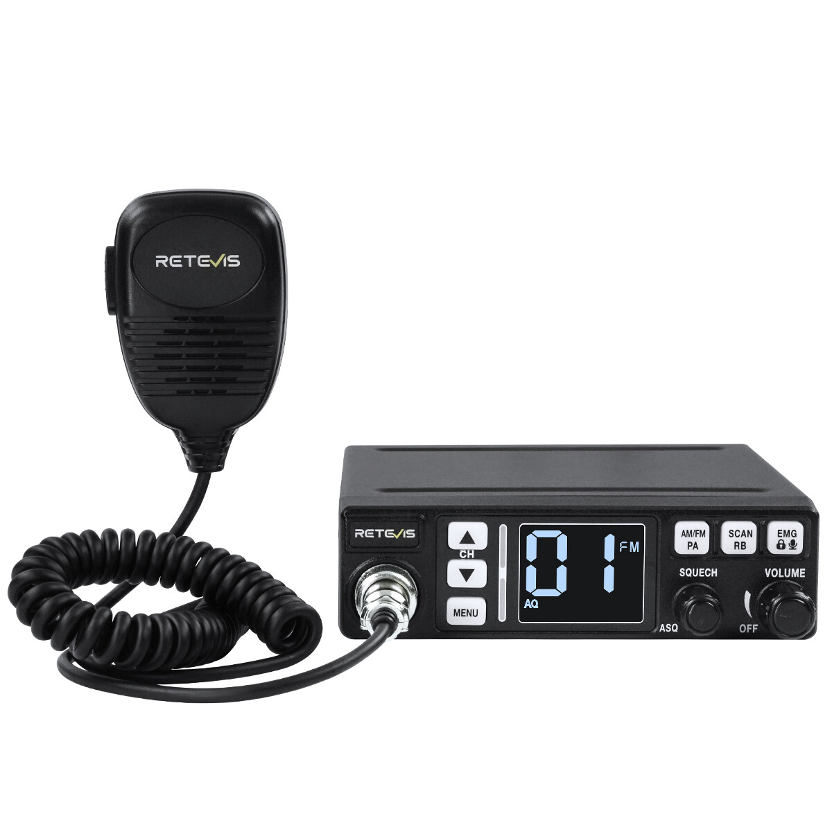 Retevis MB3 AM/FM CB Radio Dual Mode 40CH Emergency Channel 9/19 /Antenna