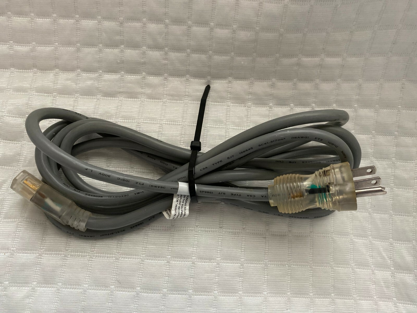 GENUINE SL POWER ELEC MEDICAL POWER CABLE CORD 9.5ft 16AWG 16AWGX3C SJT 158645