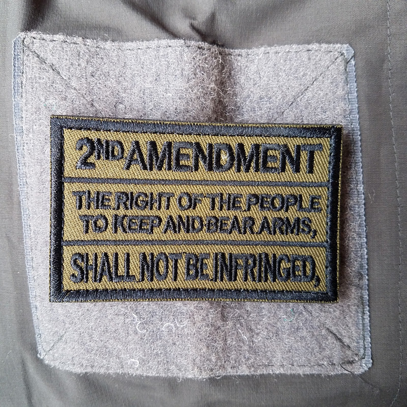 2ND AMENDMENT SHALL NOT BE INFRINGED U.S. 3D BADGE EMBROIDERED PATCH /02