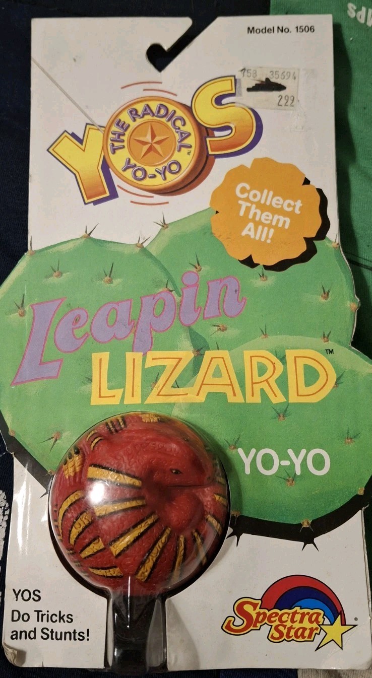 Vintage 1988 Spectra Star Radical Yo-yo Leapin Lizard Toy New In Package Hasbro
