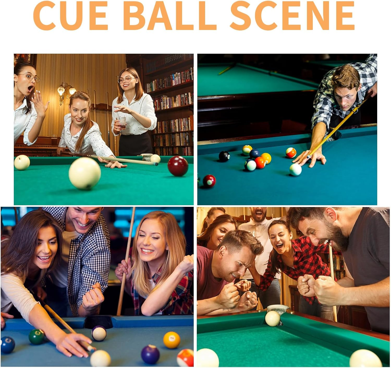 Cue Ball 2Pcs White Billiard Balls Professional Pool Balls Smooth 2.25Inches ...