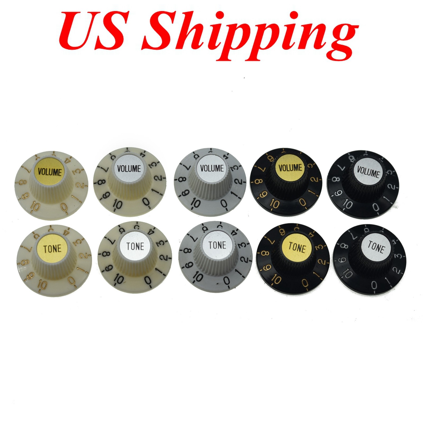 4-Pack Guitar Witch Hat Knobs Metric 18 Splines Knobs Fits Les Paul Epiphone SG