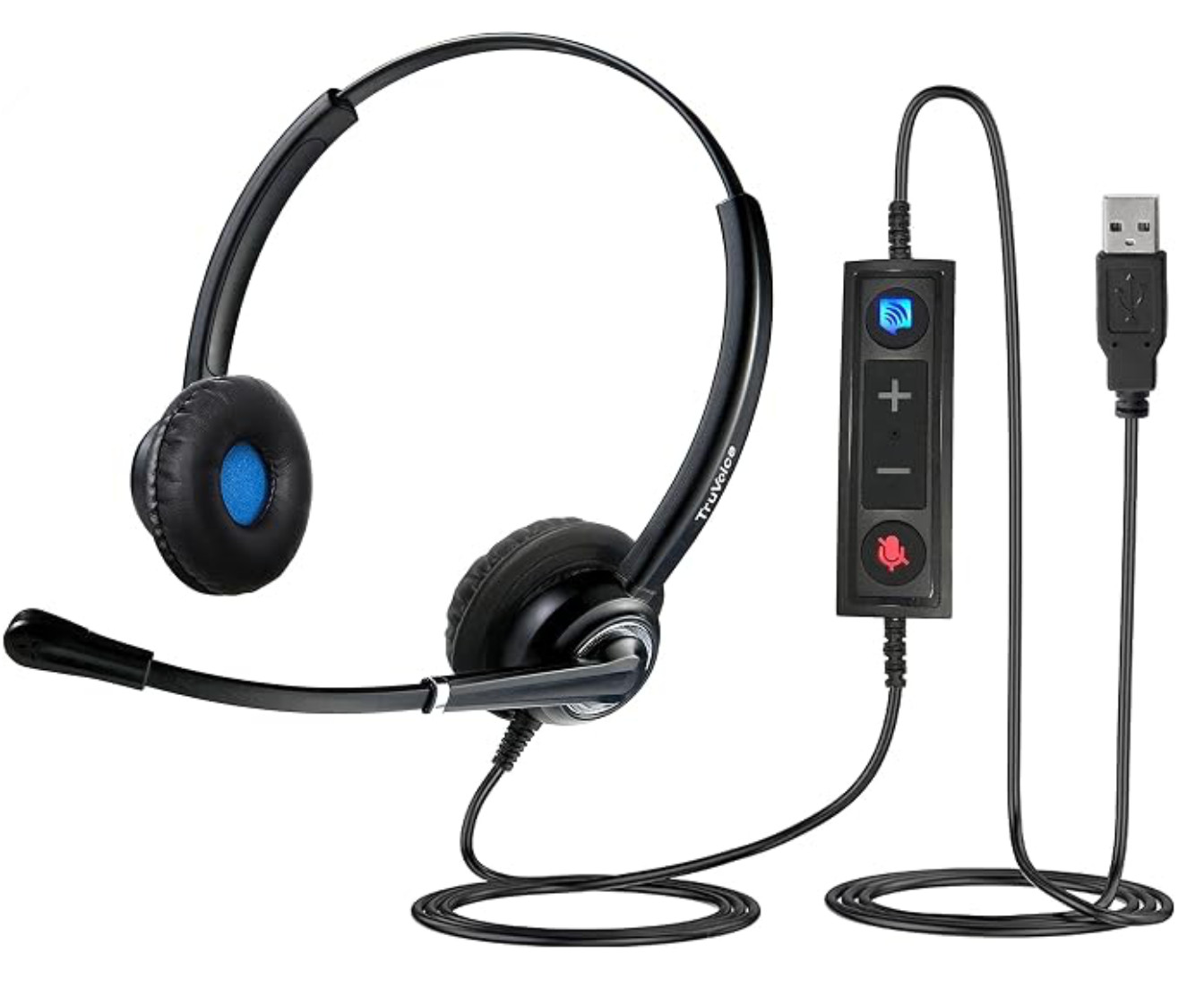VoicePro 20 Professional Home Office and Call Center USB Headset with Noise Canc