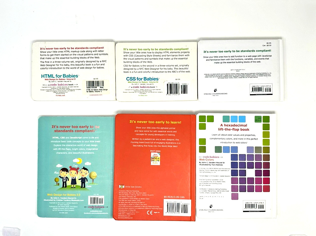 code babies Web Design, HTML, CSS, Javascript for Babies; ABC of the web color