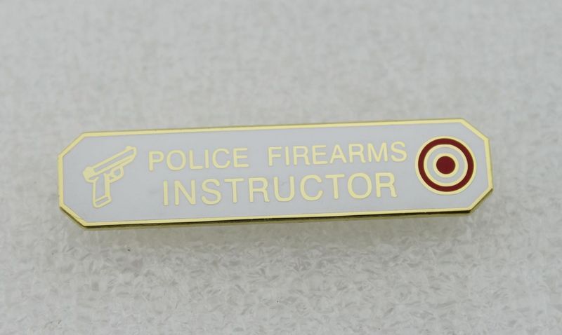 Police Firearms Instructor Citation Bar pin - White