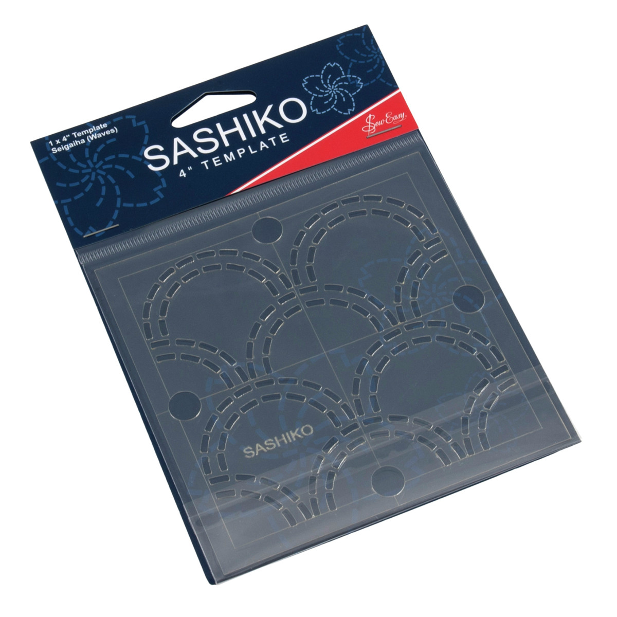 Sew Easy Sashiko Embroidery Template 4 x 4in Seigaiha [Waves ERS.003]