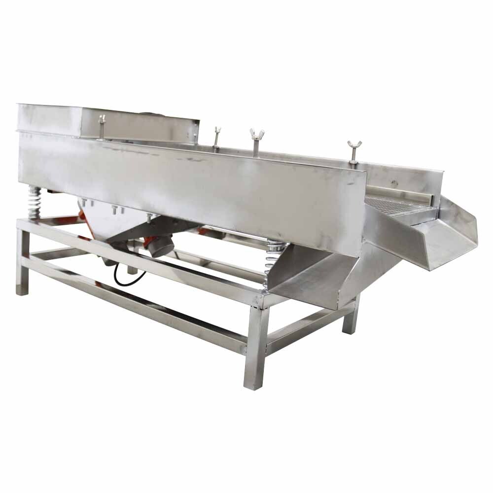 Single Layer 4mm Stainless Steel Linear Vibrating Screen 110V Screen Shaker