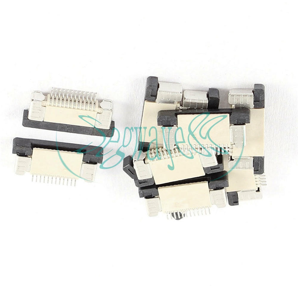 10Pcs FFC FPC 12Pin 0.5mm Bottom Connect Pitch Ribbon Sockets Connector