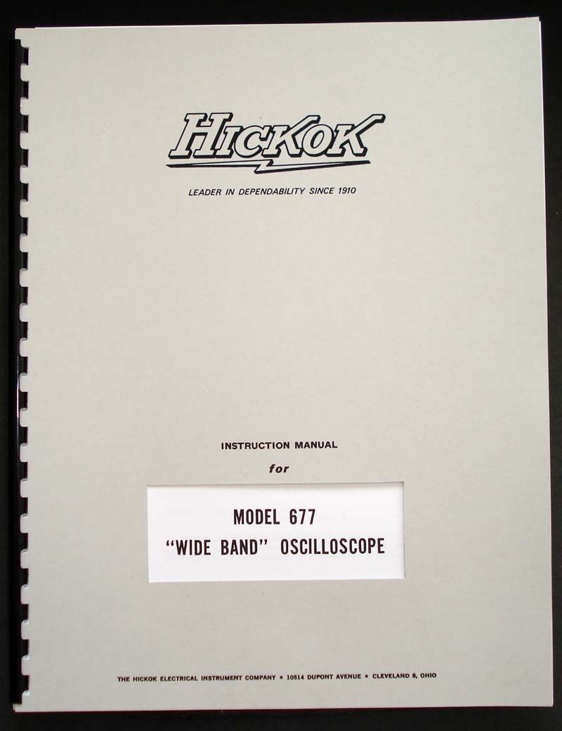Hickok Model 677 Oscilloscope Operating Manual