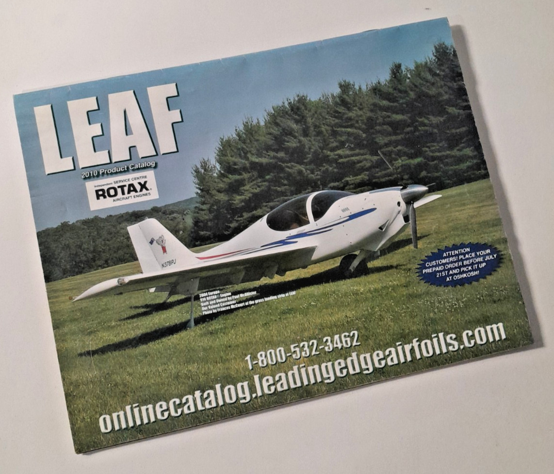 Vintage 2010 Leaf - Leading Edge Air Foils Catalog - Rotax Aircraft Engines