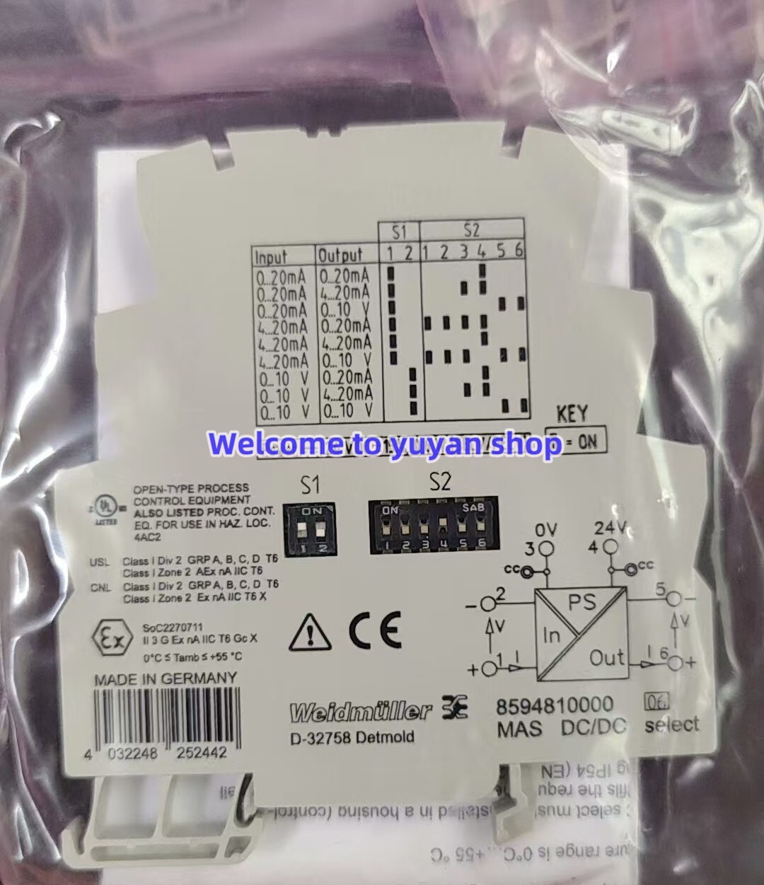 1pc NEW 8594810000 MAS DC/DC Signal isolation amplifier