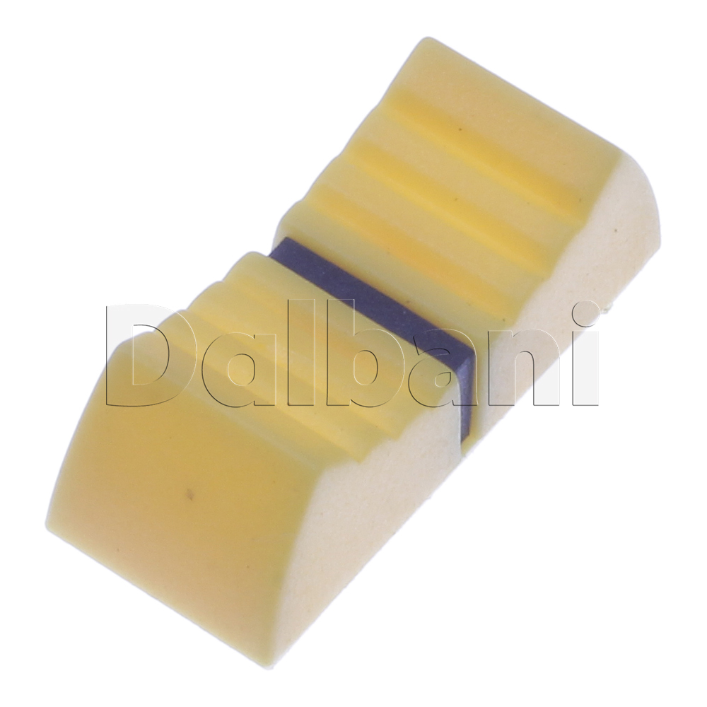 6pcs HJ-205 New Mixer Fader Slider Knob Yellow with Black Stripe 4 mm