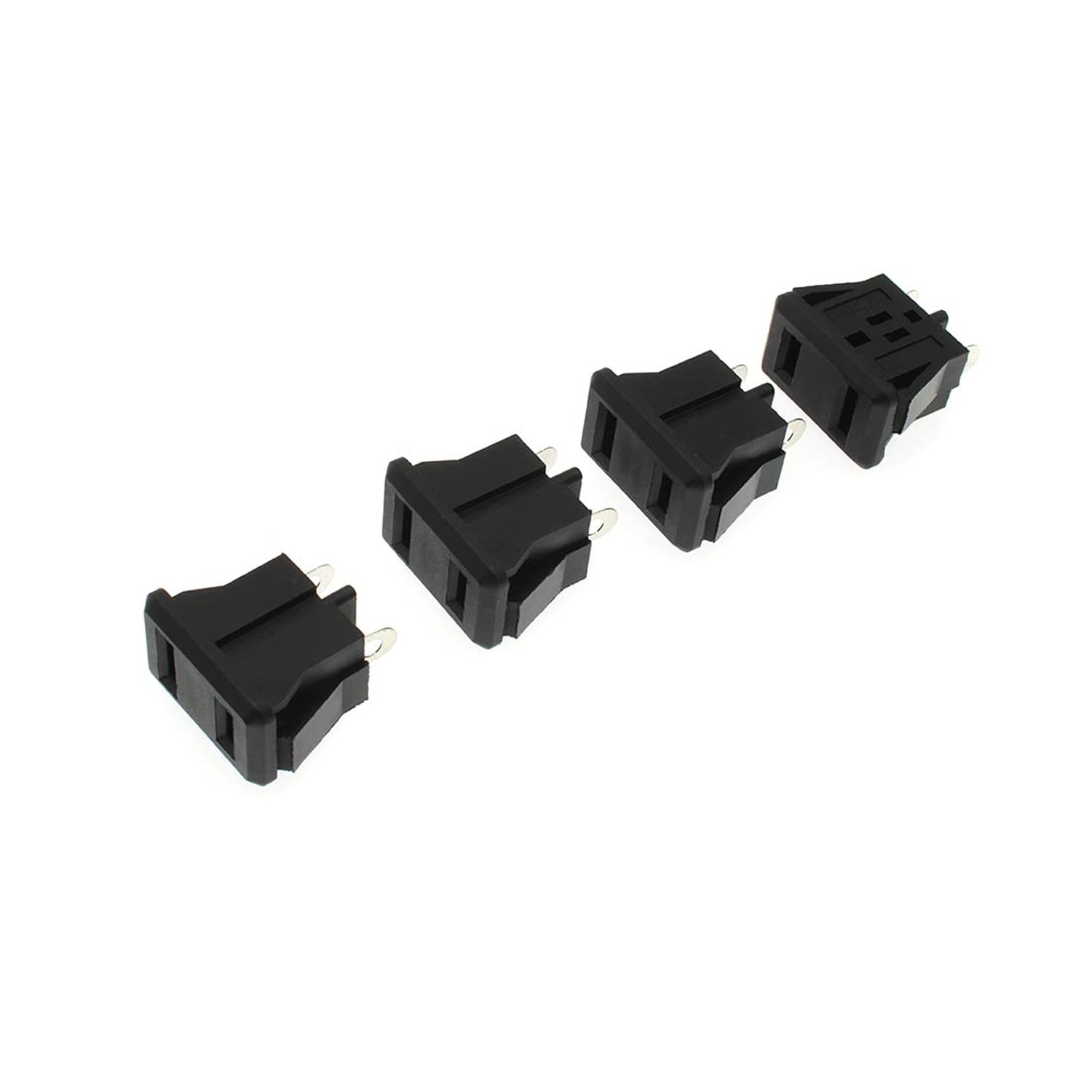 4Pcs US Socket American Type Industrial Plug 2 Pins Power Socket AC 125V 15A ...