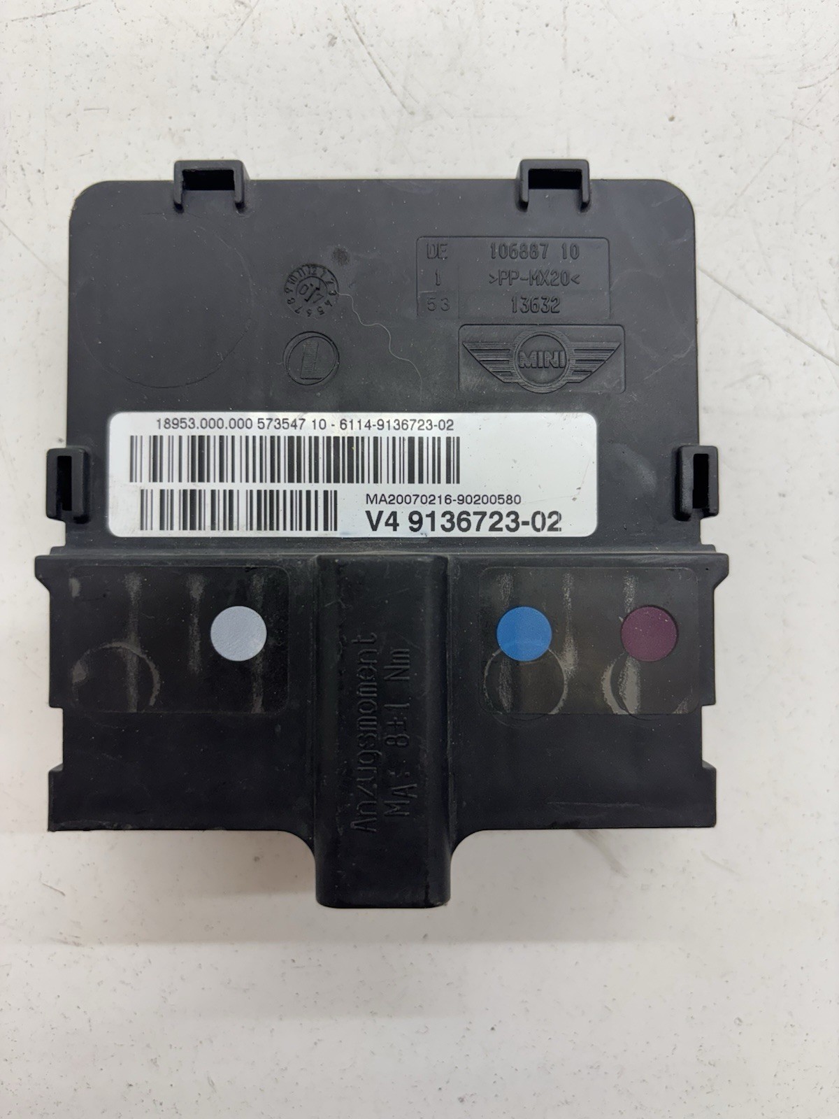 2007 MINI COOPER POWER DISTRIBUTION CONTROL MODULE V4 9136723-02 OEM 08 10 12 14