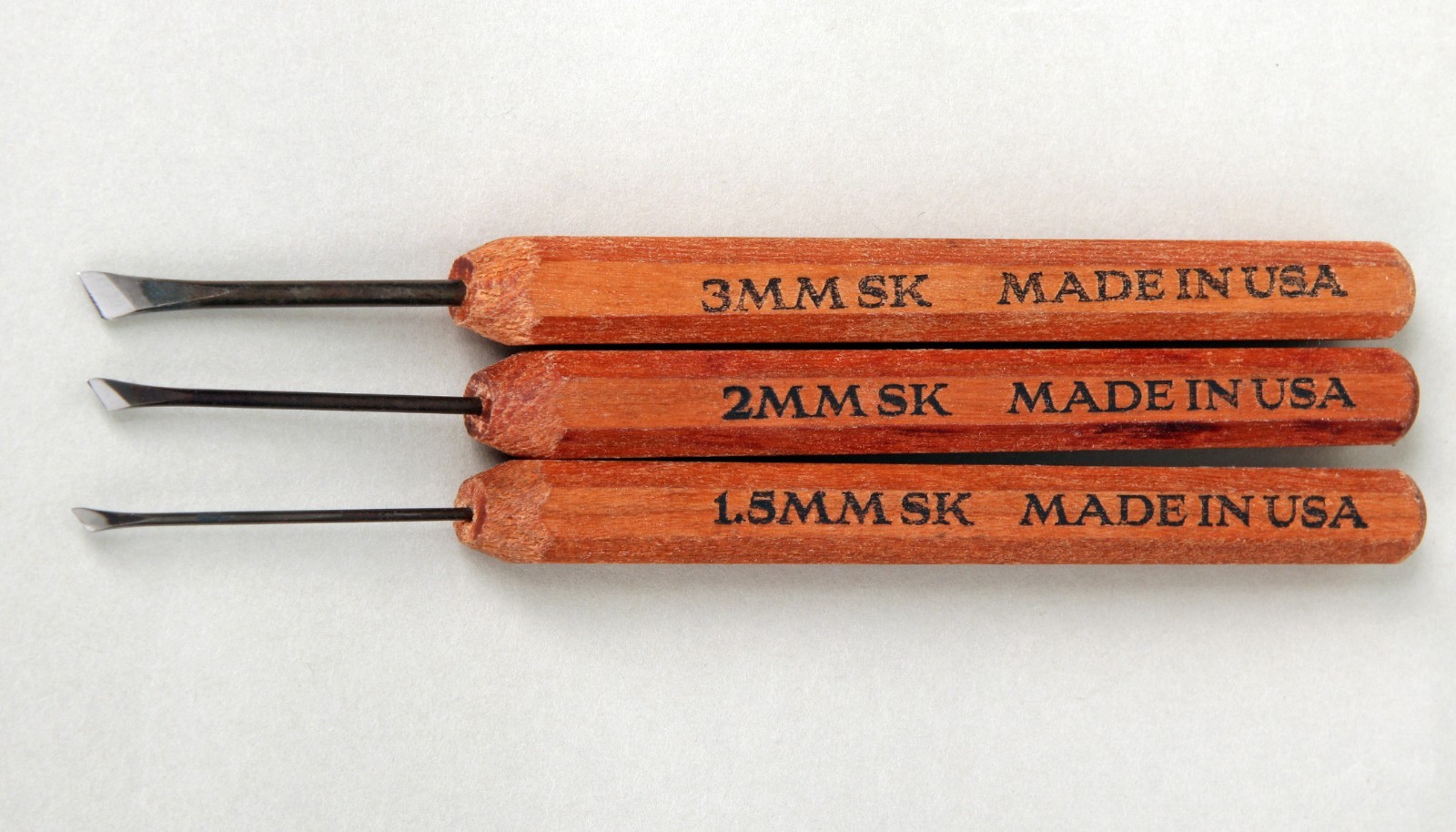 Dockyard Micro Tools Skew Set (3 Pieces) For Wood Carving & Sculpting