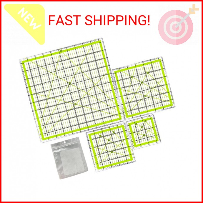 Quilting Rulers,Quilting Templates Square Ruler (3.5", 5", 6.5", 10.5")