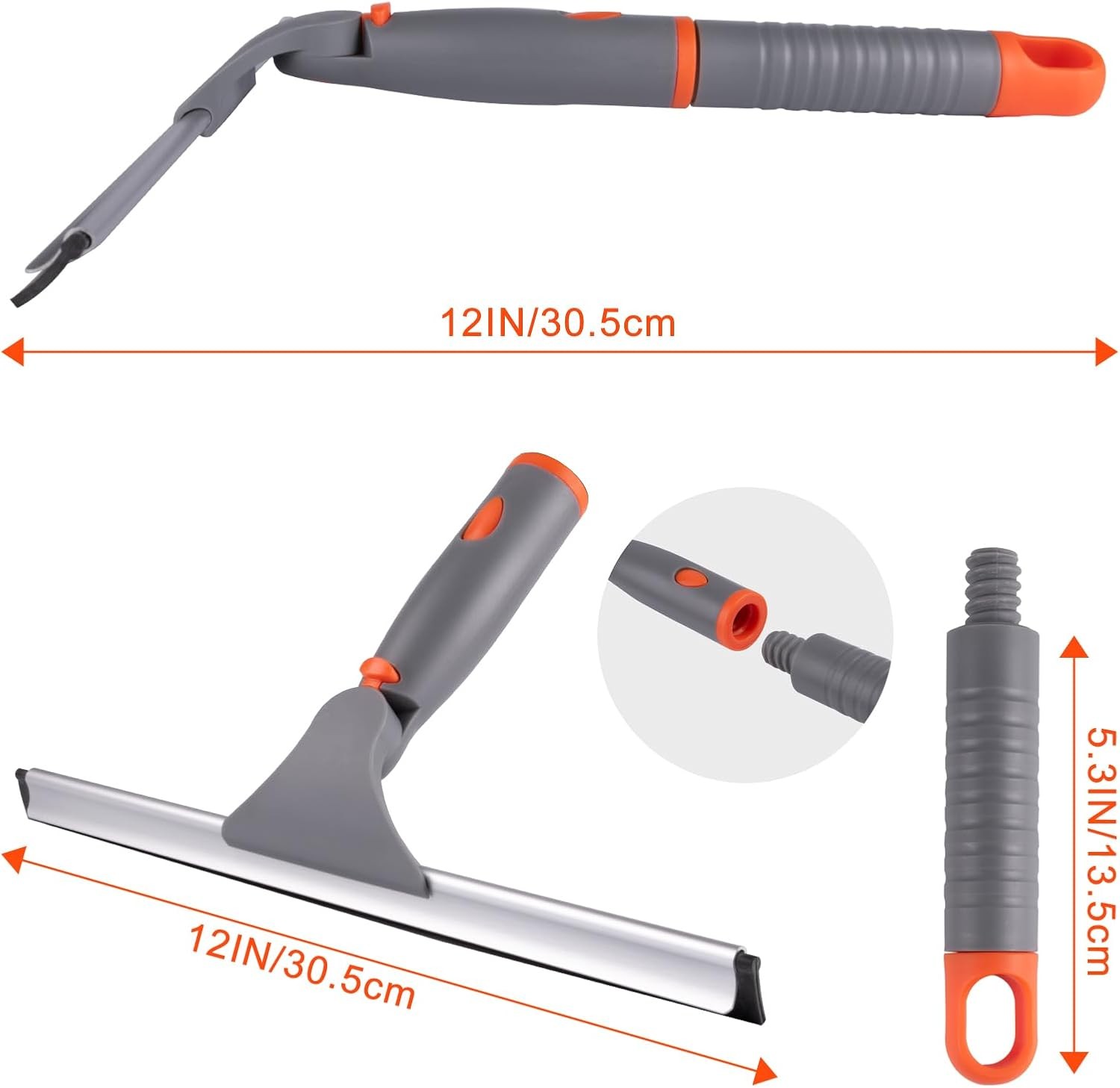 Swivel Window Cleaning Squeee, All-pose Anti-Slip Window