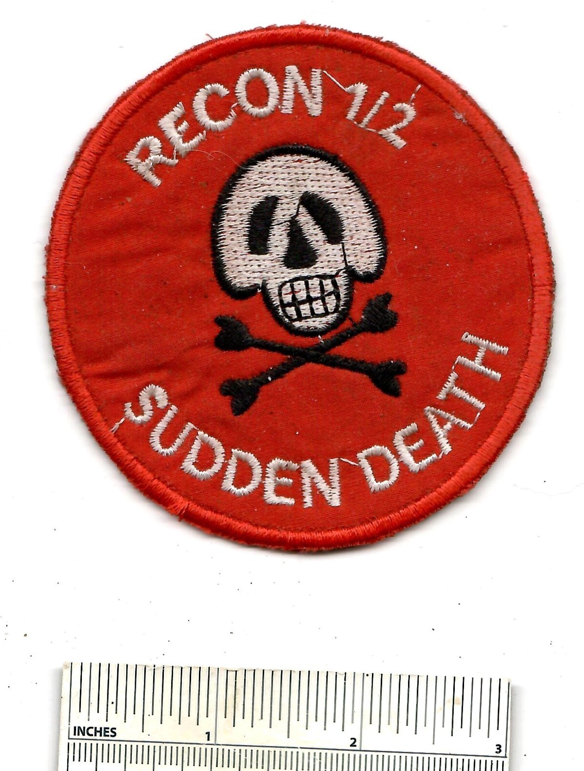 Vietnam War SUDDEN DEATH Recon 1/2 1st Batt 2nd Infantry Team USMC Skull Patch