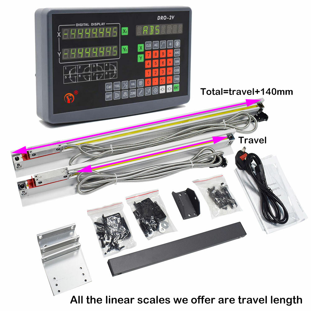 3Axis Digital Readout DRO Display Milling Lathe Machine TTL Linear Scale Encoder