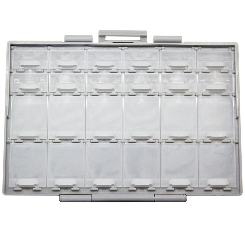BOX-ALL-96 tiny components Beads screws Organizer Storage individual lids USA