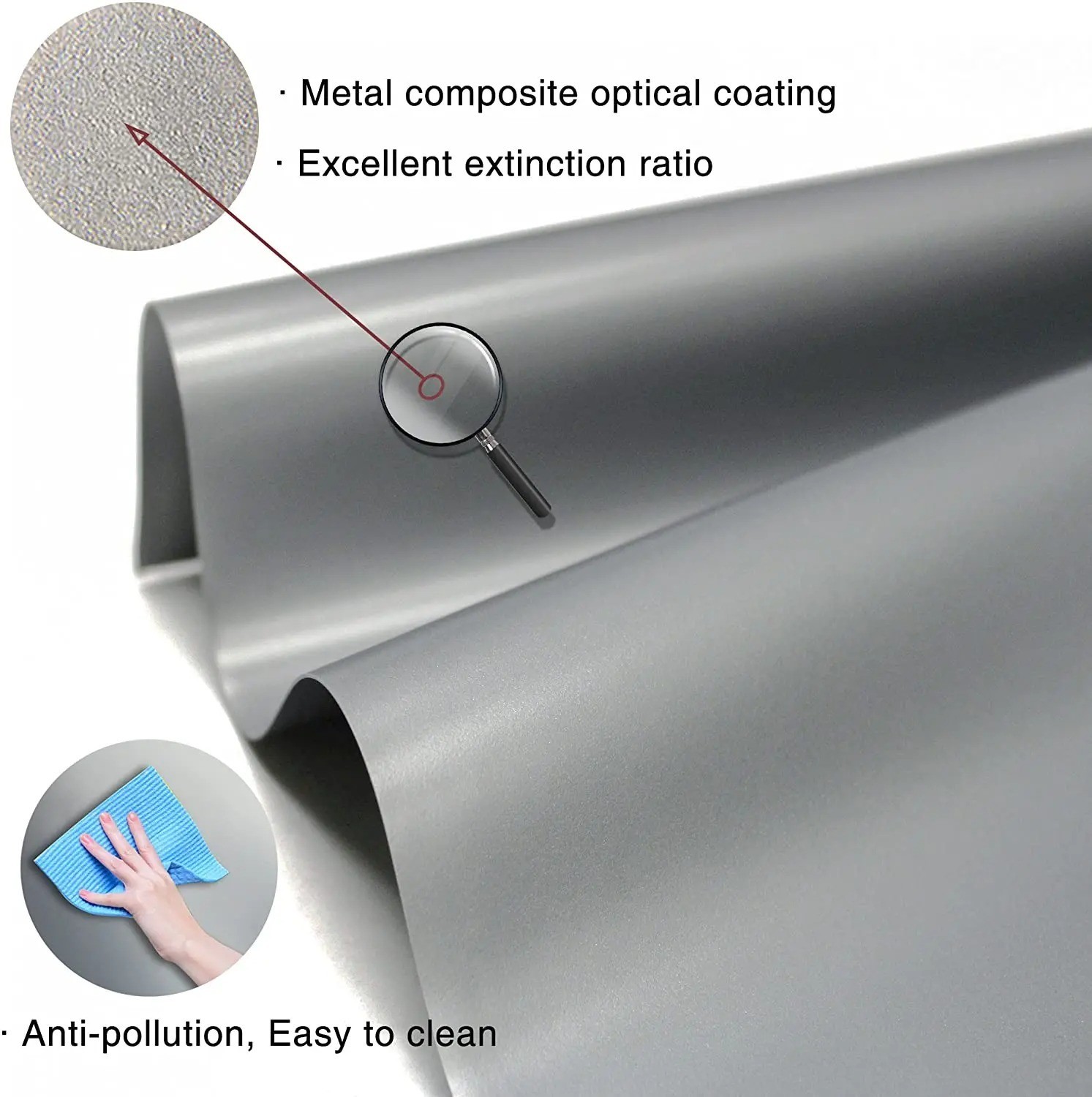 Outdoor Projector Screen 150 inch, Washable Projector Screen 16:9 Foldable An...