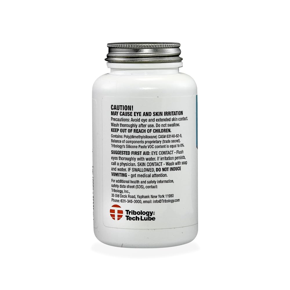 Tribology Tech-Lube Silicone Paste with Brush, Clear, 8 oz - Original Version