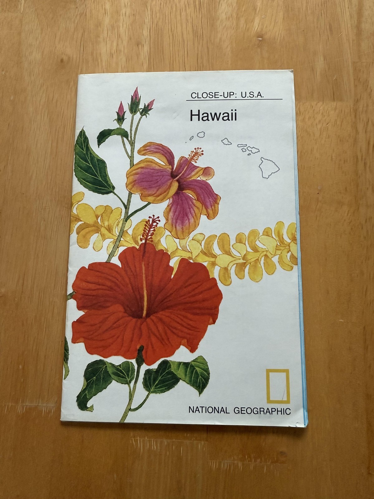 Vintage 1978 National Geographic Close-Up USA Hawaii Folded Map Supplement