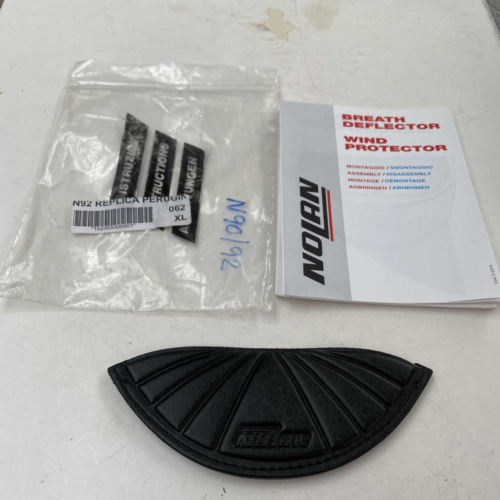 WIND PROTECTOR NOLAN N90 / N92 BREATH DEFLECTOR Genuine MOTORCYCLE