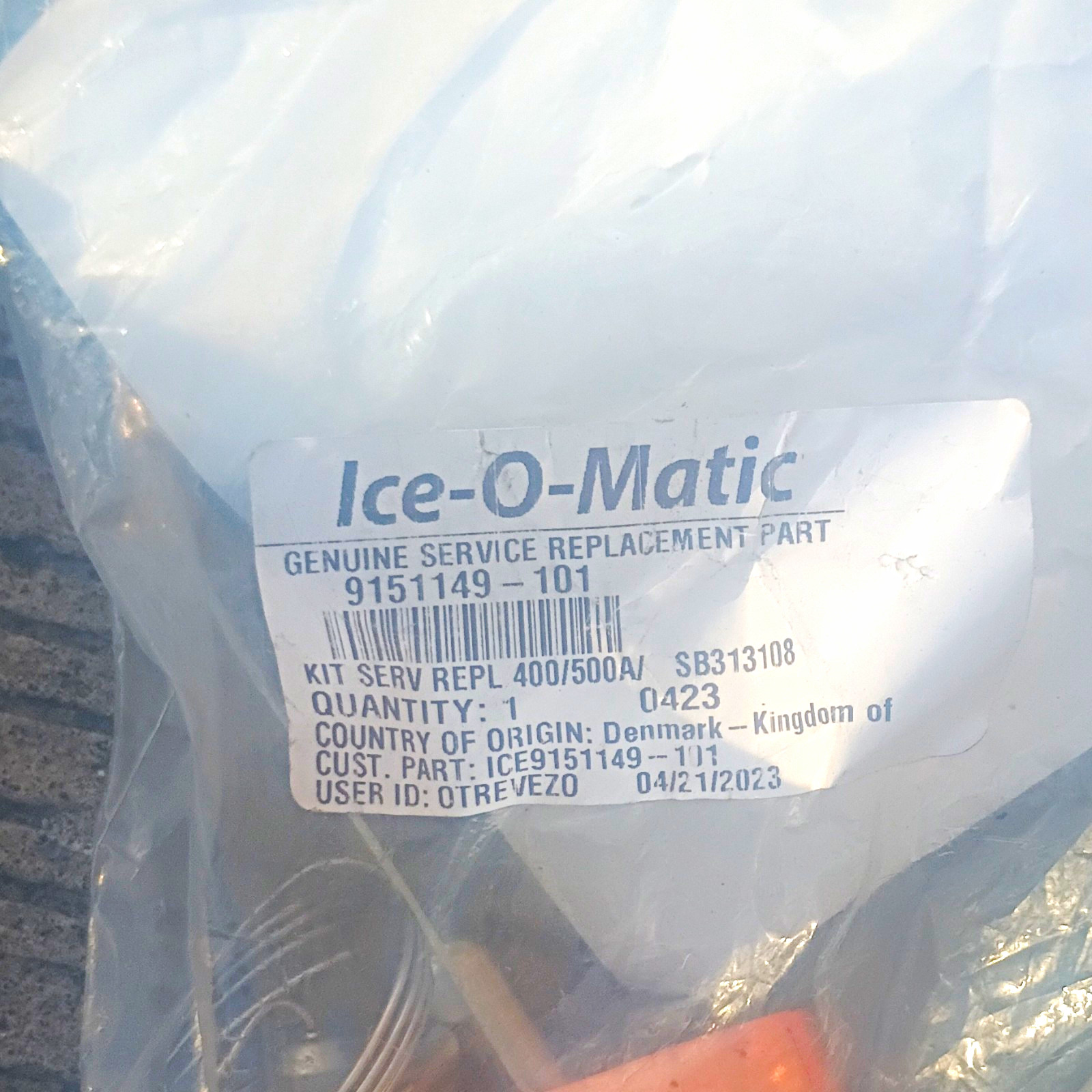 Ice-O-Matic Service Replacement Kit 9151149-101 for 400/500A